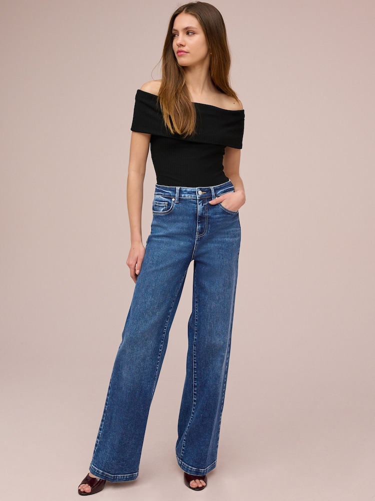 Donkerblauw - Jeans met wijde pijpen - Image 1 of 6