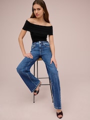 Donkerblauw - Jeans met wijde pijpen - Image 2 of 6