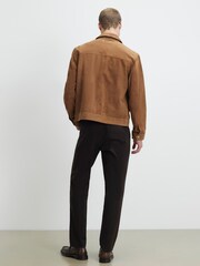 Qəhvəyi - River Island Slim Fit Chino Şalvar - 4şəkildən 4 şəkil