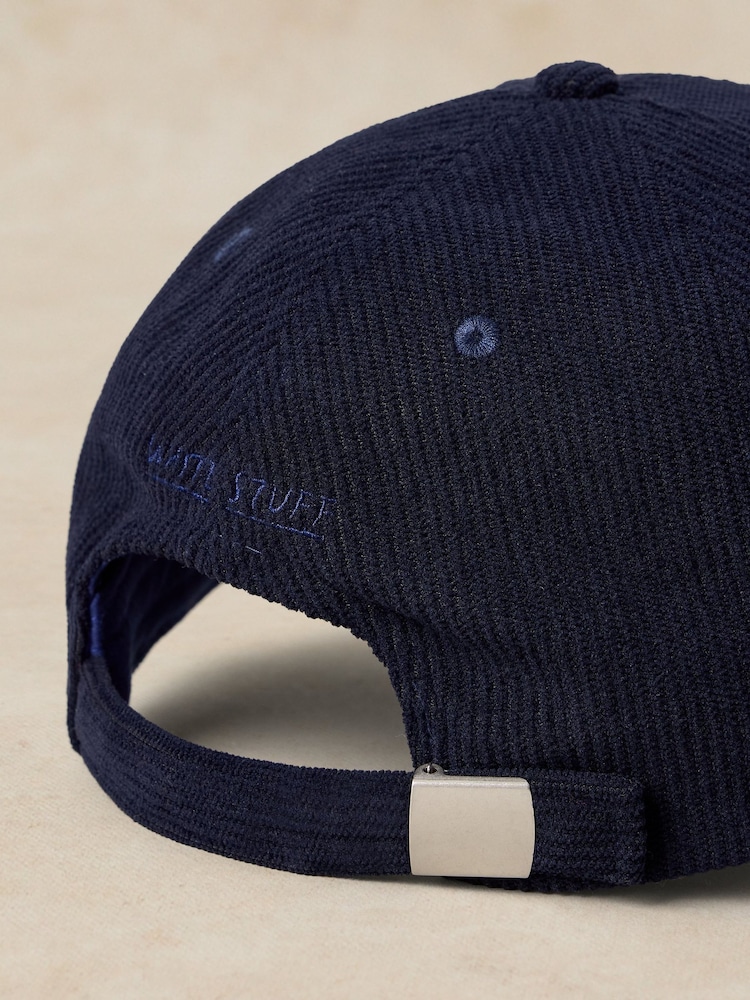 White Stuff Blue Cord Baseball Cap - Image 2 of 2