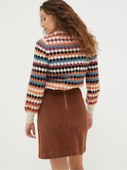 FatFace Brown Eliza Cord Skirt - Image 2 of 6