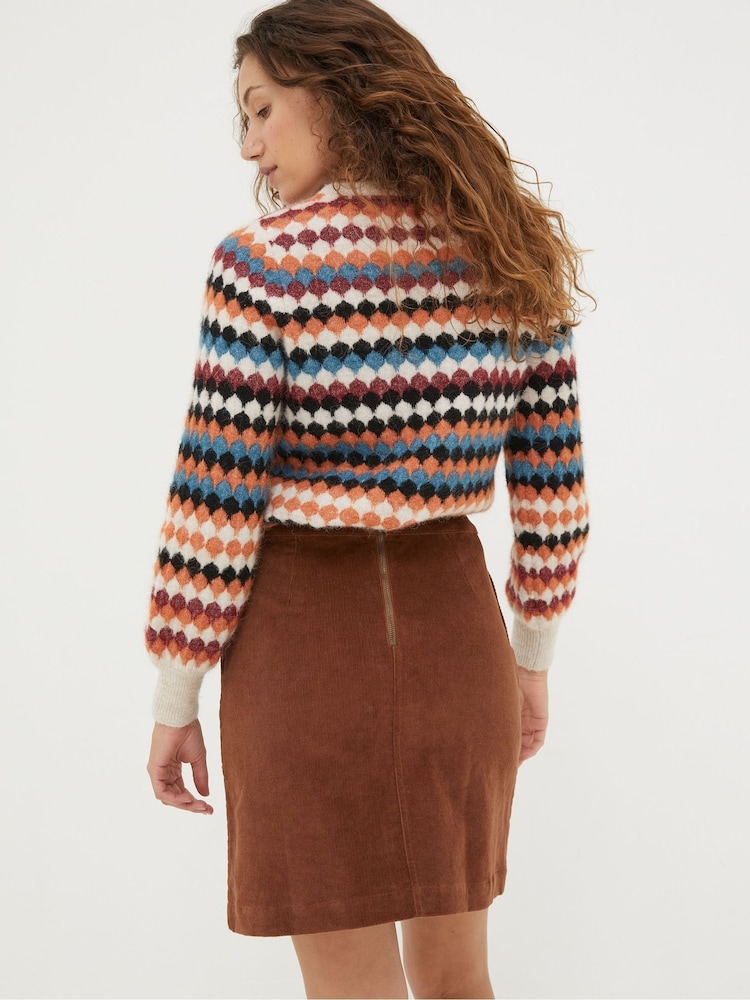 FatFace Brown Eliza Cord Skirt - Image 2 of 6