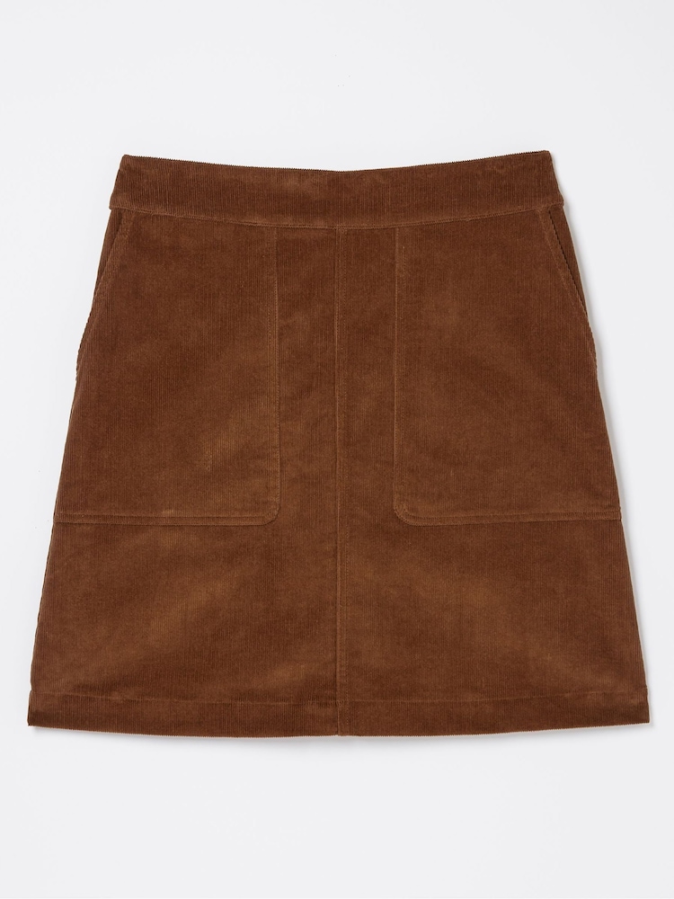 FatFace Brown Eliza Cord Skirt - Image 6 of 6
