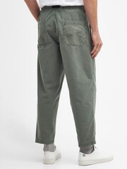Barbour® Green Tapered Fit Grindle Twill Utility Trousers - Image 2 of 6