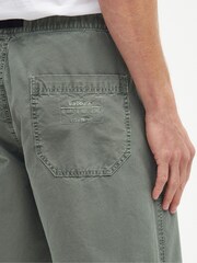 Barbour® Green Tapered Fit Grindle Twill Utility Trousers - Image 5 of 6