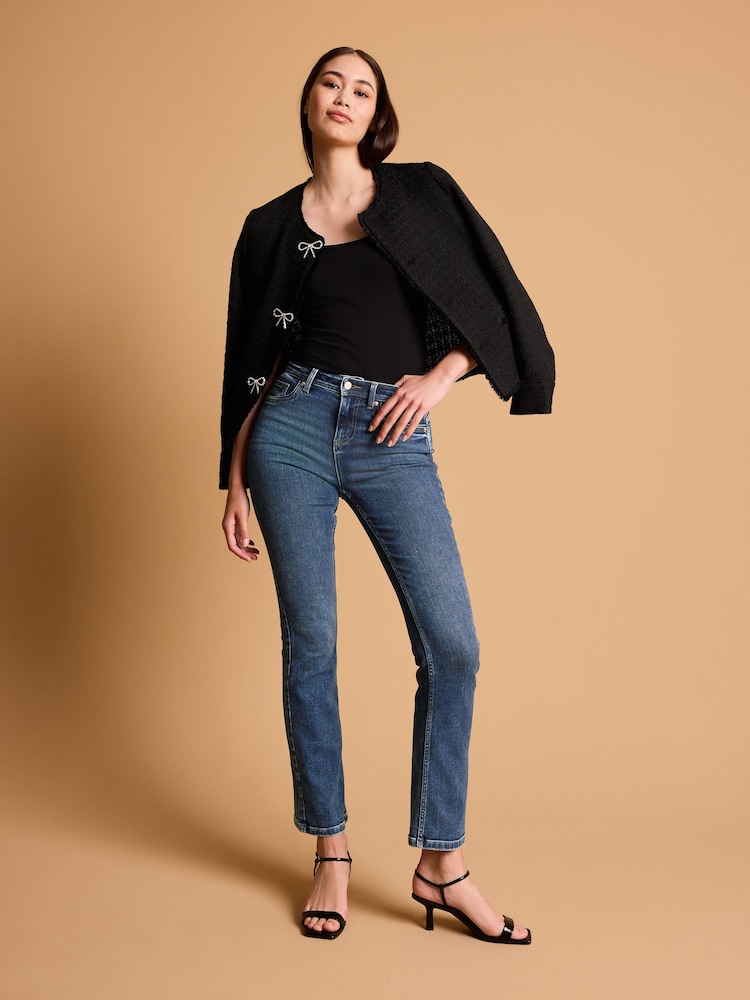 Dark Blue Supersoft Bootcut Jeans - Image 2 of 6