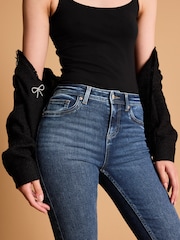 Dark Blue Supersoft Bootcut Jeans - Image 4 of 6