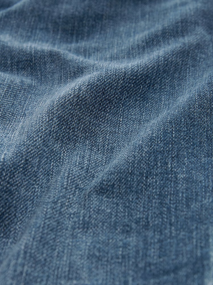 深蓝色 - 超软靴型牛仔裤 - 7的图像7｝