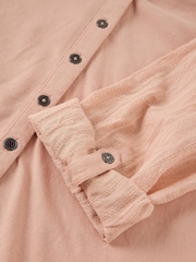 White Stuff Pink Annie Mix Jersey Shirt - Image 5 of 5