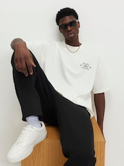 River Island White Oversized Monogram T-Shirt - Image 2 of 4