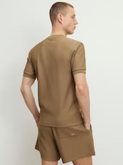 River Island Natural Textured Pull On Shorts - Image 4 of 4