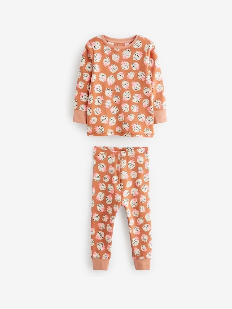 Multi jagoda - Potiskana dolg rokav; z dolgimi rokavi 100% Cotton Snuggle Pyjamas 3 komplet (9mths-8yrs) - Slika 8 iz 8