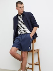 River Island Blue Cord Pull On Shorts - Image 1 of 4