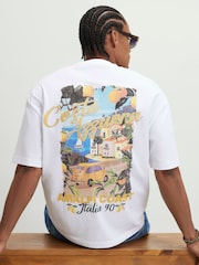 T-shirt River Island Costa Azzurra Scene oversize - Image 1 de 3