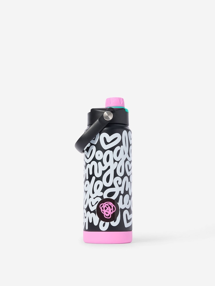 Smiggle Black Squiggle Insulated Stainless Steel Drink Bottle 720Ml - Image 1 of 2 Smiggle Black Squiggle Insulated Stainless Steel Drink Bottle 720Ml - Image 1 of 2