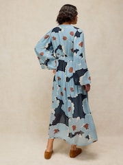 White Stuff Blue Leela Midi Dress - Image 2 of 5
