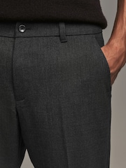 Charcoal Grey Elasticated Waist Smart Wool Blend Joggers - Image 6 of 10