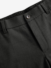 Charcoal Grey Elasticated Waist Smart Wool Blend Joggers - Image 9 of 10