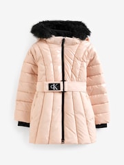 Calvin Klein Kids Belted Puffer Coat - Image 1 of 3