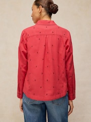 White Stuff Pink Libby Organic Cotton Shirt - Image 3 of 5