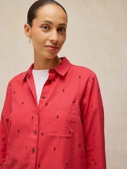 White Stuff Pink Libby Organic Cotton Shirt - Image 4 of 5