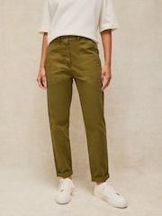 White Stuff Green Twister Chino Trousers - Image 1 of 6