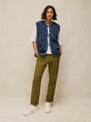White Stuff Green Twister Chino Trousers - Image 3 of 6