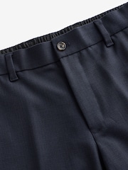 Navy Blue Elasticated Waist Smart Wool Blend Joggers - Image 3 of 9