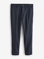 Navy Blue Elasticated Waist Smart Wool Blend Joggers - Image 7 of 9