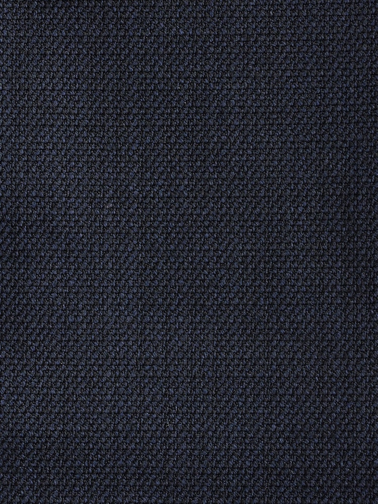 Navy Blue Elasticated Waist Smart Wool Blend Joggers - Image 8 of 9