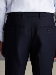 Azul marino - Corte slim - Pantalones de 100 % lana con cinturilla de Motion Flex de Signature - Imagen 4 de 9