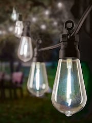 Premier Decorations Ltd Garden 20 White Connectable Festoon Lights - Image 1 of 3