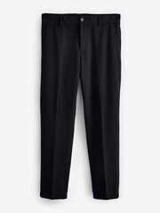 Black Elasticated Waist Smart Wool Blend Joggers - Image 5 of 8