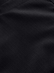 Black Elasticated Waist Smart Wool Blend Joggers - Image 8 of 8