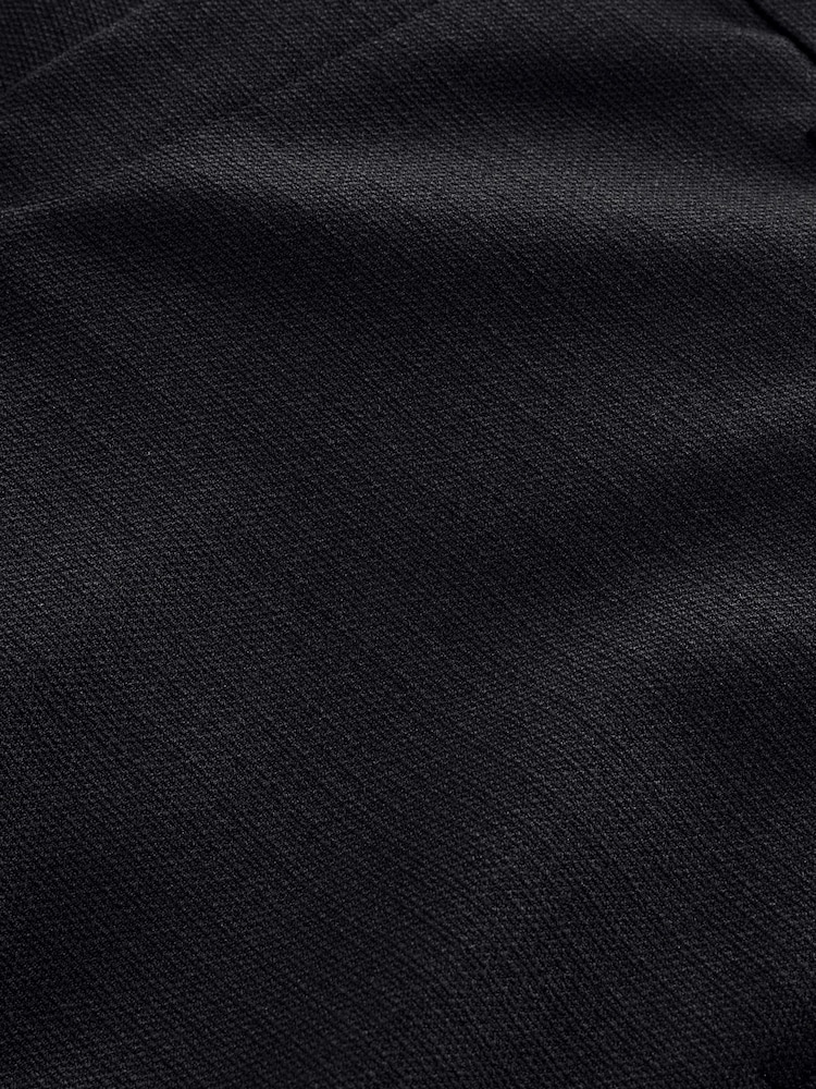 Black Elasticated Waist Smart Wool Blend Joggers - Image 8 of 8