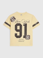 River Island Yellow New York  T-Shirt - Image 1 of 4