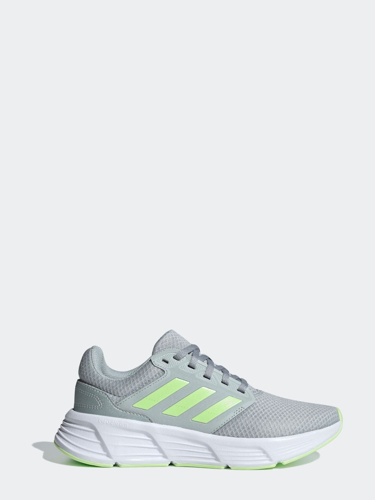 adidas Grey Galaxy 6 Trainers - Image 1 of 8