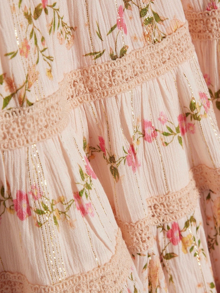 River Island Pink Ditsy Brunch Top & Rara Skirt Set - Image 4 of 4 River Island Pink Ditsy Brunch Top & Rara Skirt Set - Image 4 of 4