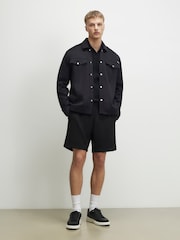 River Island Black Textured Scuba Overshirt - Image 1 of 4