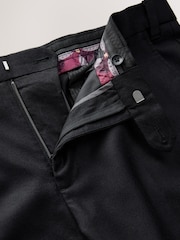 Black Slim Fit Signature 100% Wool Trousers With Motion Flex Waistband - Image 9 of 13
