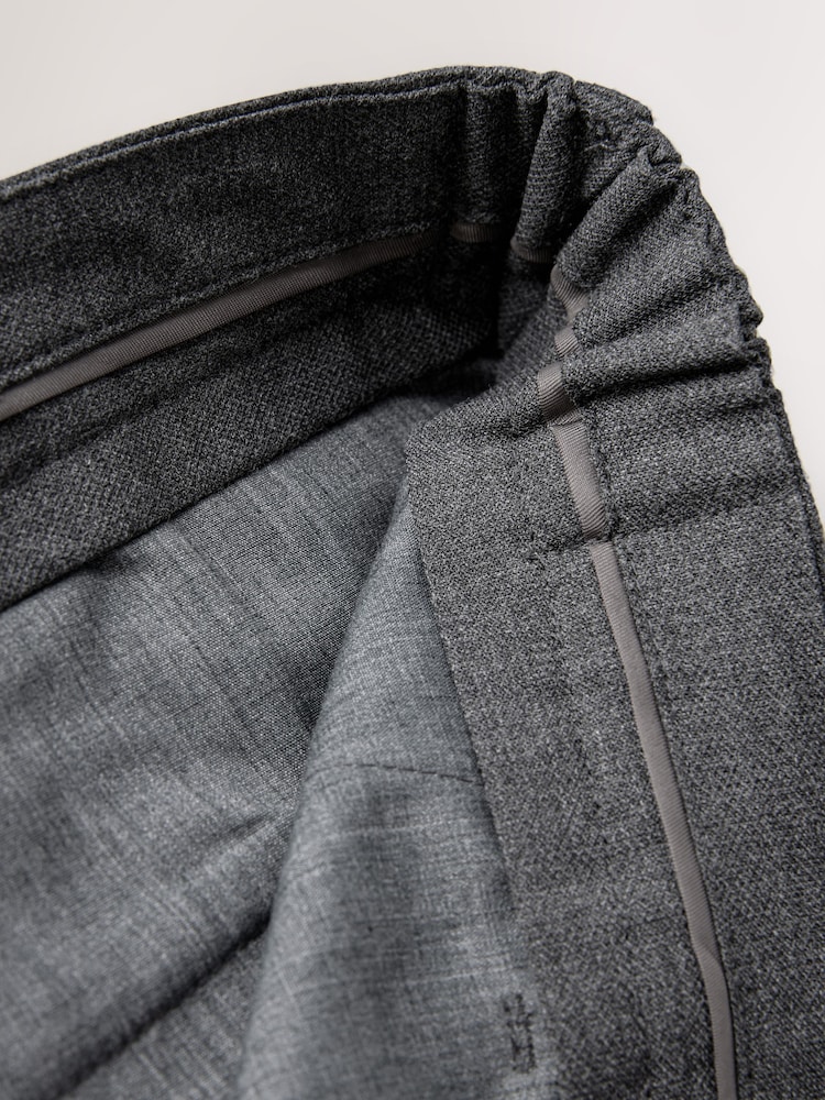 Grey Regular Fit Signature 100% Wool Trousers With Motion Flex Waistband - Image 13 of 13 Grey Regular Fit Signature 100% Wool Trousers With Motion Flex Waistband - Image 13 of 13