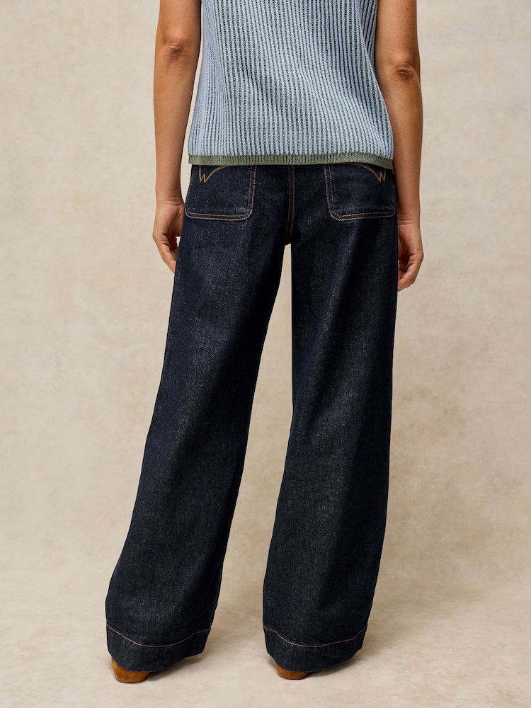 White Stuff Blue Tia Wide Leg Jeans - Image 2 of 6 White Stuff Blue Tia Wide Leg Jeans - Image 2 of 6