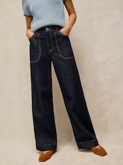 White Stuff Blue Tia Wide Leg Jeans - Image 3 of 6