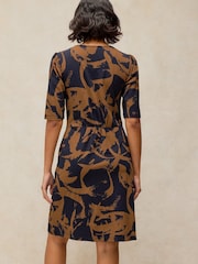 White Stuff Blue Olivia Jersey Dress - Image 2 of 5