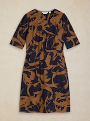 White Stuff Blue Olivia Jersey Dress - Image 4 of 5