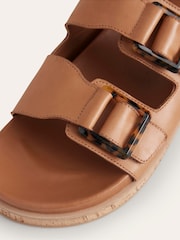 Boden Brown Chunky Flat Buckled Sandals - Image 5 of 5