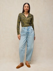 White Stuff Green Annie Cotton Jersey Shirt - Image 3 of 6