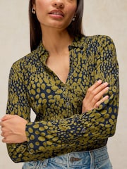 White Stuff Green Annie Cotton Jersey Shirt - Image 4 of 6