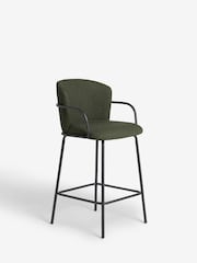 Casual Boucle Olive Green Hugh Bar Stool - Image 4 of 9