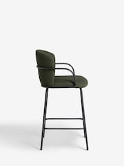 Casual Boucle Olive Green Hugh Bar Stool - Image 5 of 9